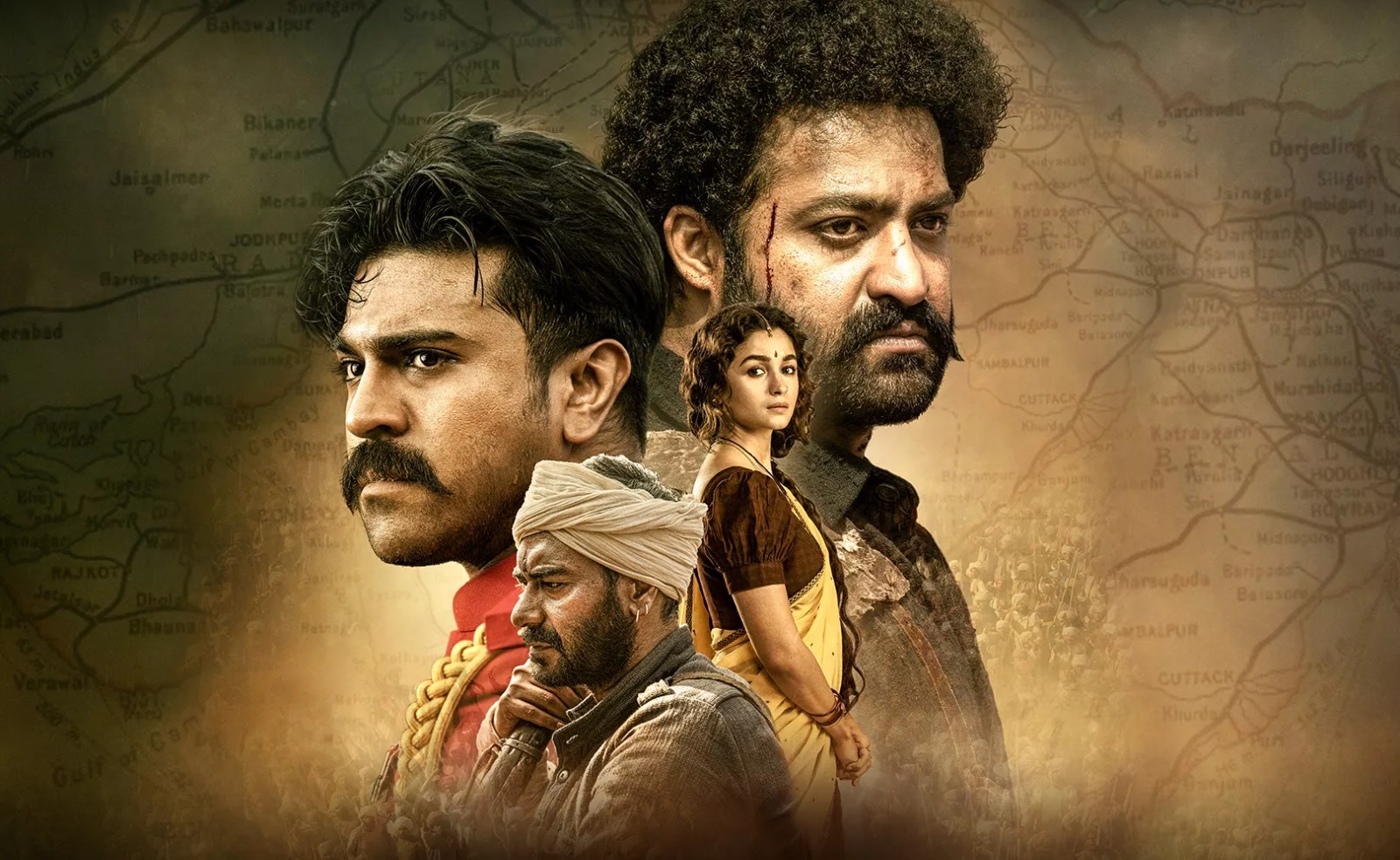 kinopoisk.ru RRR: Рядом ревёт революция (2022). Боевик,драма, история. Реж.:  С.С. Раджамули